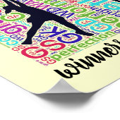 やる気を起こさせることわざ選手のポジションNetball引用文 ポスター (角)