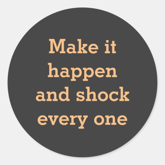 やる気を起こさせることわざ ラウンドシール (正面)