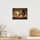 やる気を起こさせるそ考えの時間は変わらない ポスター (キッチン)