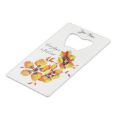 やる気を起こさせると感動的引用文ハ絵を描ンド クレジットカード栓抜き (正面アングル)