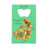 やる気を起こさせると感動的引用文ハ絵を描ンド クレジットカード栓抜き (正面)