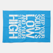 やる気を起こさせるなずんぐりとした低ボディビルのトレーニング キッチンタオル (横)