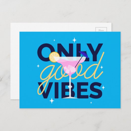 やる気を起こさせるなよい感情のカクテルパーティーだけ インビテーションポストカード (正面/裏面)