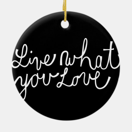 やる気を起こさせるなスローガンを愛するもの住んで下さい セラミックオーナメント (裏面)