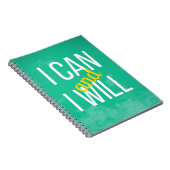 やる気を起こさせるなノート: 私はでき、 ノートブック (右側)