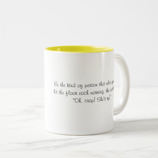 やる気を起こさせるなマグ ツートーンマグカップ (正面右)