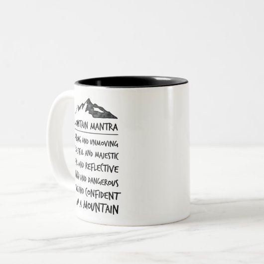 やる気を起こさせるなマグ-山の信念 ツートーンマグカップ (正面左)