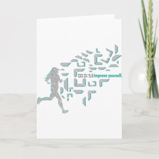 やる気を起こさせるなランニング カード (正面)