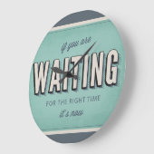 やる気を起こさせるなレトロのタイプは正しい時今あります ラージ壁時計 (傾斜)