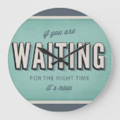 やる気を起こさせるなレトロのタイプは正しい時今あります ラージ壁時計 (正面)