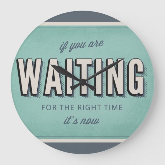 やる気を起こさせるなレトロのタイプは正しい時今あります ラージ壁時計 (正面)