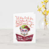 やる気を起こさせるなレフ・トルストイの引用文の水彩画猫 カード (黄色い花)