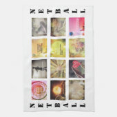 やる気を起こさせるな写真および引用文のネットボールのテーマ キッチンタオル (縦)