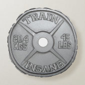 やる気を起こさせるな列車の異常な(バーベルのプレート)トレーニング ラウンドクッション (正面)