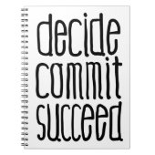 やる気を起こさせるな単語は託します成功します決定します ノートブック (正面)