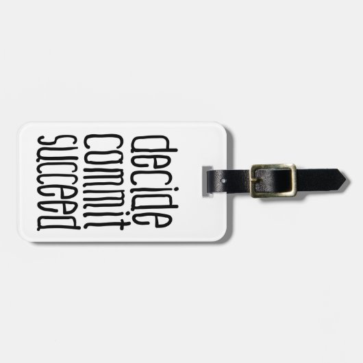 やる気を起こさせるな単語は託します成功します決定します ラゲッジタグ (正面横)