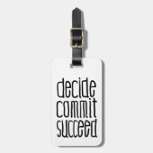 やる気を起こさせるな単語は託します成功します決定します ラゲッジタグ (正面縦)