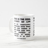 やる気を起こさせるな単語-アランの人生のワットの秘密 コーヒーマグカップ (正面左)