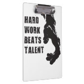 やる気を起こさせるな単語-ハードワークは才能を打ちます クリップボード (右)