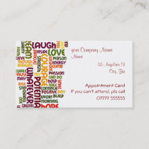 やる気を起こさせるな単語#1のアポイントメントカード