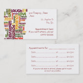 やる気を起こさせるな単語#1のアポイントメントカード 名刺 (正面/裏面)