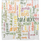 やる気を起こさせるな単語#2の後ろで沢山与えること シャワーカーテン (正面)