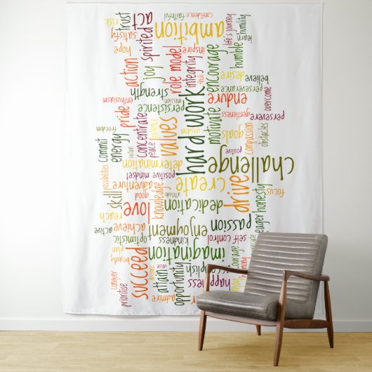 やる気を起こさせるな単語#2の陽性の勇気付けられる タペストリー (インサイチュ)