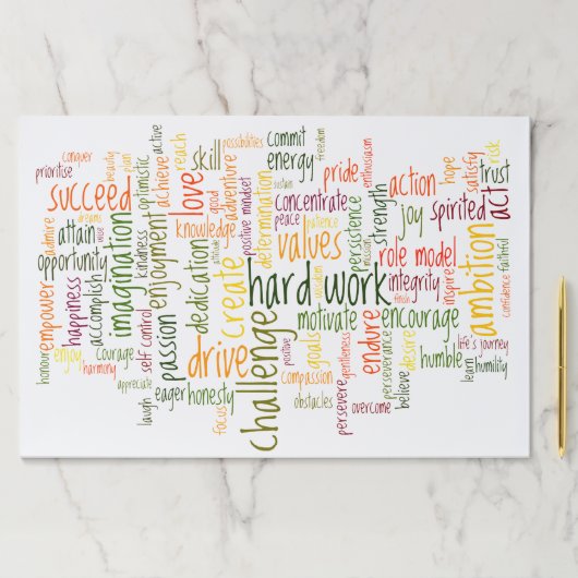 やる気を起こさせるな単語#2の陽性の勇気付けられる ペーパーパッド (インサイチュ)