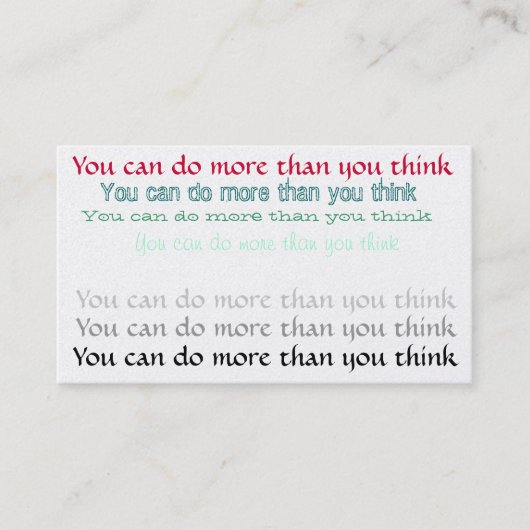 やる気を起こさせるな名刺 名刺 (正面)