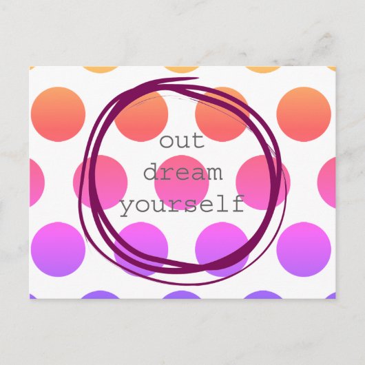 やる気を起こさせるな夢あなた自身 ポストカード (正面)