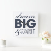 やる気を起こさせるな夢の仕事の成功 スクエア壁時計 (ホーム)