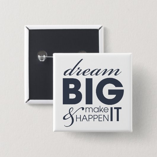 やる気を起こさせるな夢の仕事の成功 缶バッジ (正面&裏面)