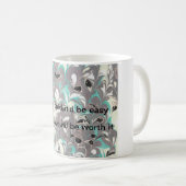 やる気を起こさせるな引用文のマグ コーヒーマグカップ (正面右)