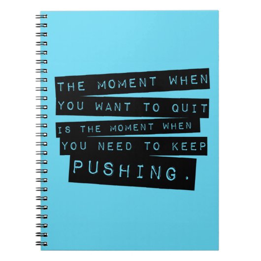 やる気を起こさせるな引用文を押すことを保って下さい ノートブック (正面)