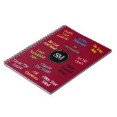 やる気を起こさせるな引用文モノグラムのバーガンディあなたの色 ノートブック (左側)