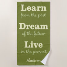 やる気を起こさせるな引用文名前をカスタムする及び色のビーチタオル