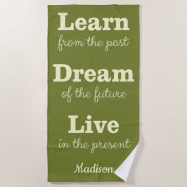 やる気を起こさせるな引用文名前をカスタムする及び色のビーチタオル ビーチタオル