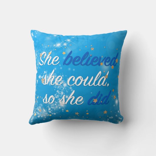 やる気を起こさせるな引用文|のタイポグラフィの原稿を信じて下さい クッション (裏面)