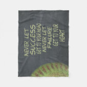 やる気を起こさせるな成功のFastpitchのソフトボール フリースブランケット (正面)