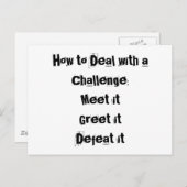 やる気を起こさせるな挑戦を取扱う方法 ポストカード (正面/裏面)