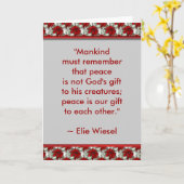 やる気を起こさせるな挨拶状(エリ・ヴィーゼル) カード (黄色い花)