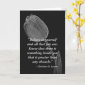 やる気を起こさせるな挨拶状 カード (黄色い花)