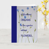 やる気を起こさせるな挨拶状 カード (黄色い花)