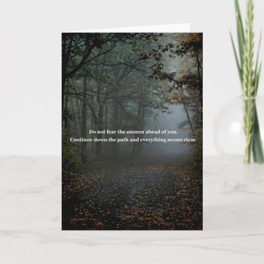 やる気を起こさせるな挨拶状 カード (正面)