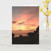 やる気を起こさせるな日没カード カード (黄色い花)