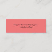 やる気を起こさせるな有志の感謝のギフト スキニー名刺 (裏面)