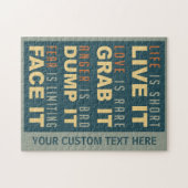 やる気を起こさせるな生命アドバイスのカスタムなパズル ジグソーパズル (横)