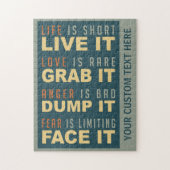 やる気を起こさせるな生命アドバイスのカスタムなパズル ジグソーパズル (縦)