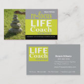 やる気を起こさせるな生命コーチの中心の個人的なゴール 名刺 (正面/裏面)