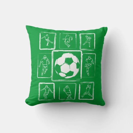 やる気を起こさせるな色彩の鮮やかなサッカーの技術 クッション (正面)